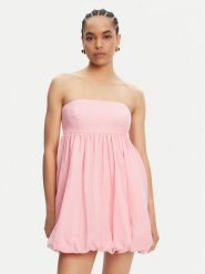Bardot Sukienka letnia 60006DB Różowy Regular Fit. Czerwone sukienki damskie Bardot, na lato, bez wzorów, bez kołnierzyka, bez ramiączek. Za 379.99 zł.