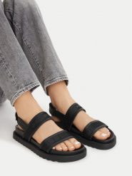 G-Star Raw Sandały CEO-COLS1 Czarny. Czarne sandały damskie G-Star, bez wzorów, ze skóry, bez obcasa, na płaskiej podeszwie, bez zapięcia. Za 127.99 zł.