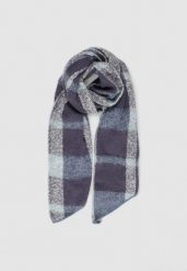 Szalik Kobieta ONLY Onllima New Check Cc. Niebieskie szaliki damskie ONLY, bez wzorów, z poliesteru. Za 111.35 zł.