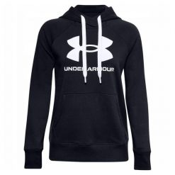 Bluza Z Kapturem Damska Polar Rival. Czarne bluzy damskie Under Armour, bez wzorów, z polaru, bez ramiączek, z kapturem. Za 292.99 zł.
