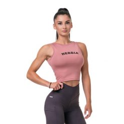 Tank Top treningowy damski NEBBIA Fit & Sporty. Czerwone topy damskie Nebbia, xs, bez wzorów, sportowe, bez kołnierzyka, bez ramiączek. Za 69.99 zł.