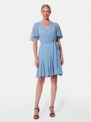 LAUREN RALPH LAUREN Sukienka koktajlowa 250938944003 Niebieski Regular Fit. Niebieskie sukienki damskie Lauren Ralph Lauren, bez wzorów, z syntetyku, wizytowe, bez kołnierzyka, bez ramiączek. Za 629.99 zł.
