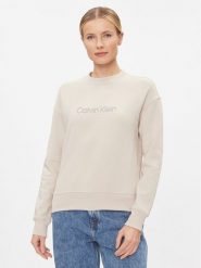 Calvin Klein Bluza Satin Emroidery K20K206757 Szary Regular Fit. Szare bluzy damskie Calvin Klein, xxl, bez wzorów, z syntetyku, bez ramiączek, bez kaptura. Za 359.99 zł.
