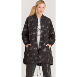 PARKA EMPORIO ARMANI. Czarne parki damskie Emporio Armani, bez wzorów, z materiału, bez kaptura. Za 1,659.00 zł.