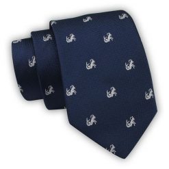 Krawat Alties (7 cm) - Znaki Zodiaku: KOZIOROŻEC. Niebieskie krawaty i muchy Alties, bez wzorów, z tkaniny, eleganckie. Za 49.00 zł.
