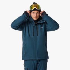 Kurtka narciarska męska Swedemount St. Anton Jacket SR wodoodporna. Czarne kurtki sportowe męskie SWEDEMOUNT, na zimę, m, bez wzorów, z tkaniny, bez kaptura, narciarskie. Za 447.00 zł.