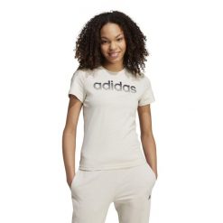 Koszulka damska ADIDAS Gym & Pilates. Bluzki damskie Adidas, s, bez wzorów, z bawełny, sportowe, bez kołnierzyka, bez ramiączek. Za 79.99 zł.
