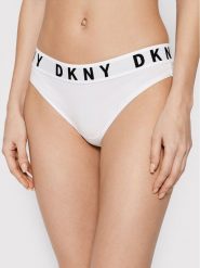 DKNY Stringi DK4529 Biały. Białe majtki damskie DKNY, z bawełny. Za 59.99 zł.