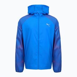 Kurtka do biegania męska PUMA Run Favorite Woven Jacket. Niebieskie kurtki męskie Puma, na wiosnę, m, bez wzorów, z materiału, bez kaptura, do biegania. Za 169.99 zł.