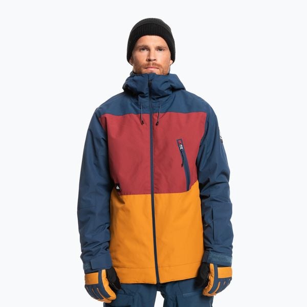 Kurtka snowboardowa męska Quiksilver Sycamore. Czerwone kurtki sportowe męskie Quiksilver, na zimę, m, bez wzorów, bez kaptura, narciarskie. Za 579.99 zł.
