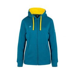 Podstawowa bluza bawełniana z zamkiem błyskawicznym dla kobiet RODHES JACKET W I. Niebieskie bluzy damskie IZAS, bez wzorów, z bawełny, sportowe, bez ramiączek, bez kaptura. Za 204.30 zł.