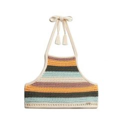 Damski crop top z dzianiny bez pleców Superdry. Topy damskie Superdry, bez wzorów, z dzianiny, bez kołnierzyka, bez ramiączek. Za 148.35 zł.