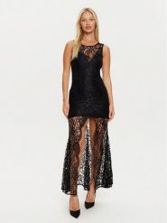 Haveone Sukienka wieczorowa AFS-M045 Czarny Regular Fit. Czarne sukienki damskie Haveone, m, bez wzorów, z syntetyku, wizytowe, bez kołnierzyka, bez ramiączek. Za 639.99 zł.