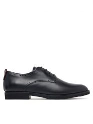 HUGO Półbuty Ginsby 50569007 Czarny. Czarne buty wizytowe męskie Hugo, bez wzorów, ze skóry, bez obcasa, bez zapięcia. Za 764.99 zł.