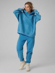 4F Spodnie dresowe joggery damskie - niebieskie XS. Niebieskie spodnie dresowe damskie 4F, bez wzorów, z bawełny. Za 149.99 zł.