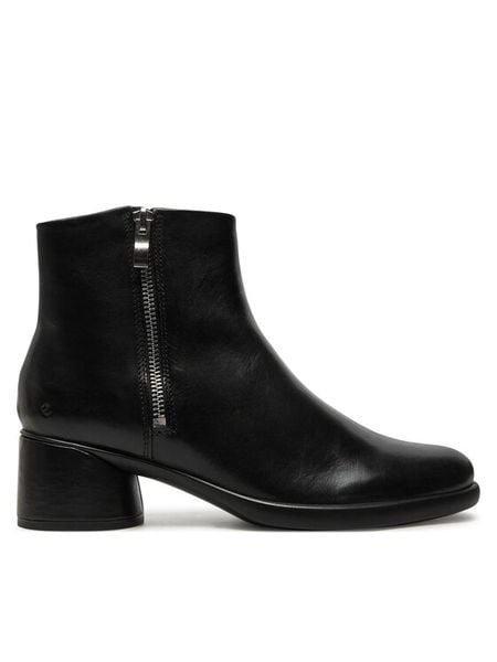 ECCO Botki Sculpted Lx 35 22247301001 Czarny. Czarne botki damskie ecco, bez wzorów, ze skóry, bez obcasa, na słupku, bez zapięcia. Za 629.99 zł.