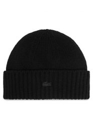 Lacoste Czapka RB4163 Czarny. Czarne czapki damskie Lacoste, na zimę, bez wzorów, z wełny. Za 329.99 zł.