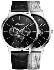 Zegarek męski Adriatica A1274.5214QF-SET czarny. Czarne zegarki męskie Adriatica, bez wzorów. Za 1,058.00 zł.