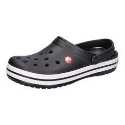 Klapki sportowe na basen Crocs CROCBAND. Białe klapki damskie Crocs, bez wzorów, z materiału, sportowe, bez obcasa, bez zapięcia. Za 345.00 zł.
