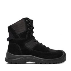 Trzewiki Hunter. Czarne botki męskie Hunter, bez wzorów, bez obcasa, bez zapięcia. Za 299.99 zł.