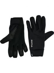 Rękawiczki sportowe dla dorosłych Hummel Warm Player Glove. Czarne rękawiczki męskie Hummel, bez wzorów, z jersey. Za 99.00 zł.