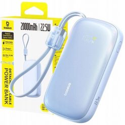 Powerbank Baseus Powerbank EnerFill FC21 Qpow 20000mAh 22.5W z wyświetlaczem z dołączonym kablem - niebieski. Niebieskie powerbanki Baseus. Za 105.11 zł.
