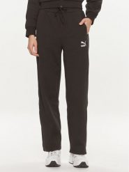 Puma Spodnie dresowe T7 624212 Czarny Relaxed Fit. Czarne spodnie sportowe damskie Puma, bez wzorów, z bawełny. Za 199.99 zł.