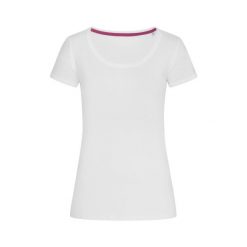 Koszulka Damska Megan Z Okrągłym Dekoltem. Białe bluzki damskie Stedman, xs, bez wzorów, sportowe, bez kołnierzyka, bez ramiączek. Za 44.99 zł.