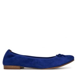 Baleriny Tamaris. Niebieskie balerinki damskie Tamaris, bez wzorów, bez obcasa, bez zapięcia. Za 219.99 zł.