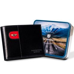 Portfel męski Peterson PTN 22303-VT-E czarny. Czarne portfele męskie Peterson, bez wzorów, ze skóry. Za 99.00 zł.