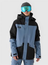 4F Kurtka snowboardowa membrana 10000 męska - niebieska 3XL. Niebieskie kurtki sportowe męskie 4F, na zimę, m, bez wzorów, z dzianiny, z kapturem, narciarskie. W wyprzedaży za 399.99 zł.