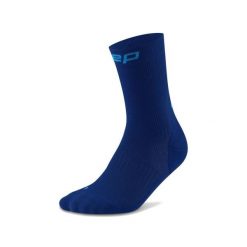 Męskie krótkie skarpety kompresyjne sportowe Core Run do połowy łydki CEP. Niebieskie skarpety męskie CEP, bez wzorów, z elastanu. Za 79.00 zł.