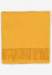 Żółty Szalik Inglidyr. Żółte szaliki damskie Born2be, bez wzorów. Za 34.99 zł.