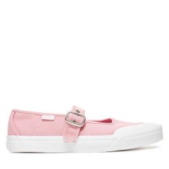 Baleriny Vans. Czerwone balerinki damskie Vans, bez wzorów, bez obcasa, bez zapięcia. Za 199.99 zł.