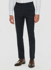 PAKO LORENTE – Męskie spodnie garniturowe w odcieniu granatowym. Niebieskie eleganckie spodnie męskie Pako Lorente, m, bez wzorów, z lycry, eleganckie. Za 299.99 zł.