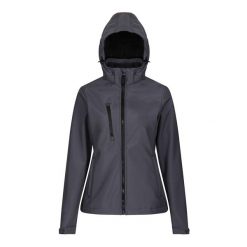 Kurtka Damska Venturer 3 Layer Hooded Soft Shell Jacket. Czarne kurtki sportowe damskie Regatta, s, bez wzorów, bez ramiączek, bez kaptura, trekkingowe. Za 198.99 zł.