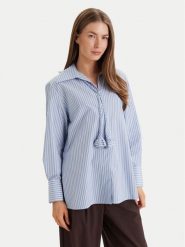 Marella Koszula Tabarin 2613111074 Błękitny Regular Fit. Niebieskie koszule damskie Marella, bez wzorów, z bawełny, bez kołnierzyka, bez ramiączek. Za 829.99 zł.