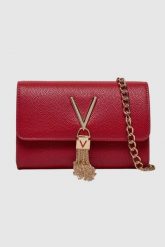 VALENTINO Mała czerwona kopertówka Divina Pochette. Czerwone torebki do ręki damskie Valentino by Mario Valentino, bez wzorów, małe, bez dodatków. W wyprzedaży za 189.99 zł.