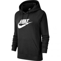 Damska Bluza Z Kapturem Essential. Czarne bluzy damskie Nike, xs, bez wzorów, bez ramiączek, z kapturem. Za 361.99 zł.