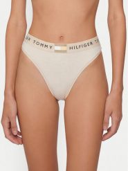 Tommy Hilfiger Figi klasyczne UW0UW06038 Beżowy. Brązowe majtki damskie Tommy Hilfiger, z bawełny. Za 99.99 zł.