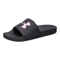 Under Armour Klapki Damskie ARMR Slide 6007532. Czarne klapki damskie Under Armour, bez wzorów, z materiału, bez obcasa, bez zapięcia. Za 143.40 zł.