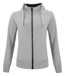 Clique Classic Hoody Full Zip Women - Bluza z kapturem z suwakiem szara melanż. Szare bluzy damskie CLIQUE, l, bez wzorów, z bawełny, bez ramiączek, z kapturem. Za 330.15 zł.