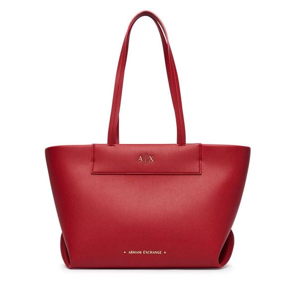 Torebka Armani Exchange. Czerwone shopperki damskie Armani Exchange, bez wzorów, bez dodatków. Za 654.99 zł.