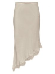 ONLY Spódnica midi Faraya 15380116 Kremowy Slim Fit. Białe spódnice damskie ONLY, l, bez wzorów, z syntetyku, midi. Za 149.99 zł.