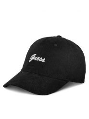 Guess Czapka z daszkiem V5BZ10 WF760 Czarny. Czarne czapki damskie Guess, z aplikacjami, z materiału. Za 129.99 zł.