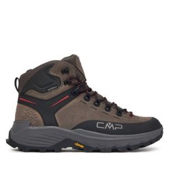 Trekkingi CMP. Brązowe botki męskie CMP, bez wzorów, bez obcasa, bez zapięcia. Za 789.99 zł.