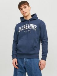 Jack & Jones Bluza Josh 12236513 Granatowy Standard Fit. Niebieskie bluzy męskie Jack & Jones, m, bez wzorów, z bawełny, bez ramiączek, bez kaptura. Za 189.99 zł.