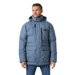 Kurtka puchowa Helly Hansen Tromsoe. Niebieskie kurtki sportowe męskie Helly Hansen, na zimę, m, bez wzorów, z puchu, bez kaptura, narciarskie. W wyprzedaży za 1,245.00 zł.