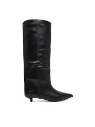 Aldo Kozaki Gabelia 14403468 Czarny. Czarne kozaki damskie Aldo, bez wzorów, ze skóry, bez obcasa, na szpilce, bez zapięcia. Za 639.99 zł.