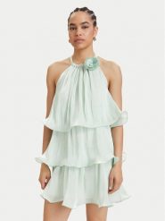 ACCESS FASHION Sukienka koktajlowa 63-3023-308 Zielony jasny Regular Fit. Zielone sukienki damskie ACCESS FASHION, bez wzorów, z syntetyku, wizytowe, bez kołnierzyka, bez ramiączek. Za 989.99 zł.